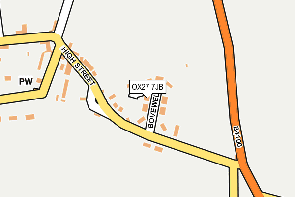 OX27 7JB map - OS OpenMap – Local (Ordnance Survey)