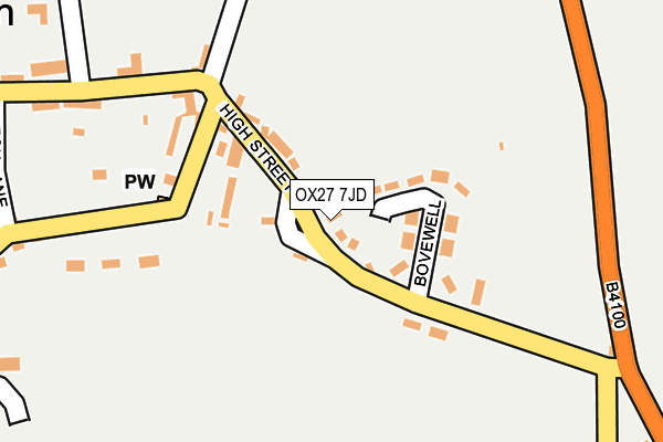 OX27 7JD map - OS OpenMap – Local (Ordnance Survey)