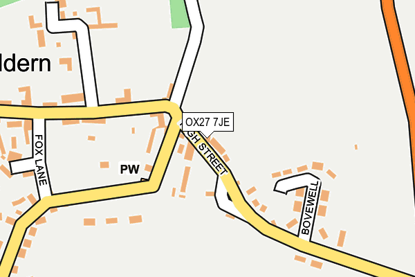 OX27 7JE map - OS OpenMap – Local (Ordnance Survey)