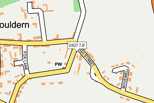 OX27 7JF map - OS OpenMap – Local (Ordnance Survey)