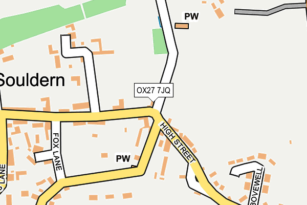 OX27 7JQ map - OS OpenMap – Local (Ordnance Survey)