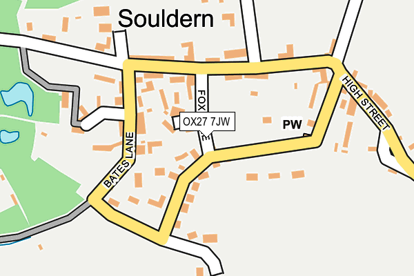 OX27 7JW map - OS OpenMap – Local (Ordnance Survey)