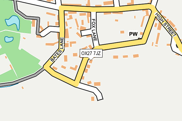 OX27 7JZ map - OS OpenMap – Local (Ordnance Survey)