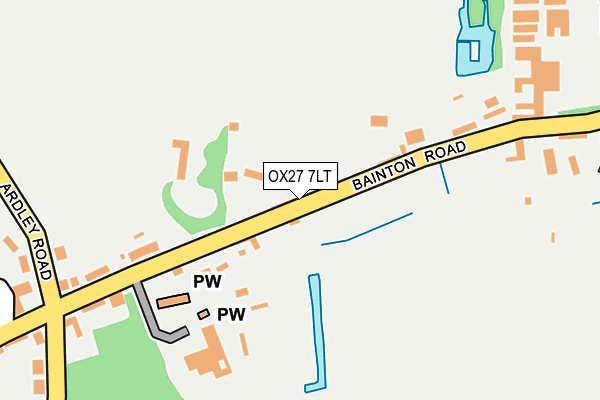 OX27 7LT map - OS OpenMap – Local (Ordnance Survey)