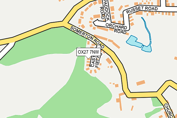 OX27 7NW map - OS OpenMap – Local (Ordnance Survey)