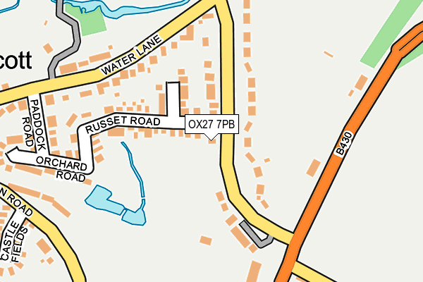 OX27 7PB map - OS OpenMap – Local (Ordnance Survey)