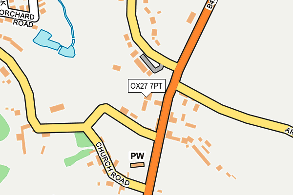 OX27 7PT map - OS OpenMap – Local (Ordnance Survey)