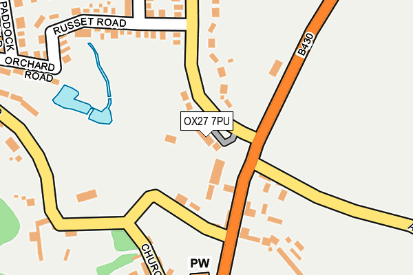 OX27 7PU map - OS OpenMap – Local (Ordnance Survey)