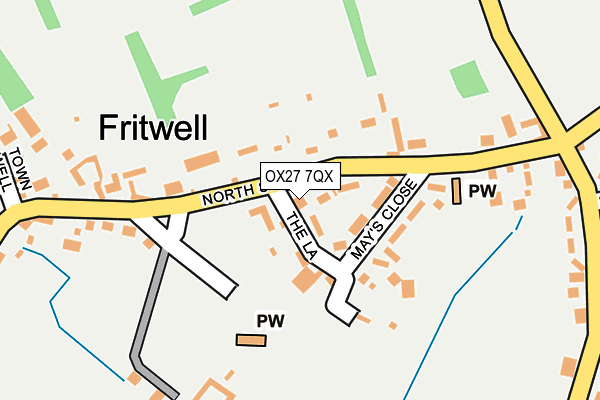 OX27 7QX map - OS OpenMap – Local (Ordnance Survey)