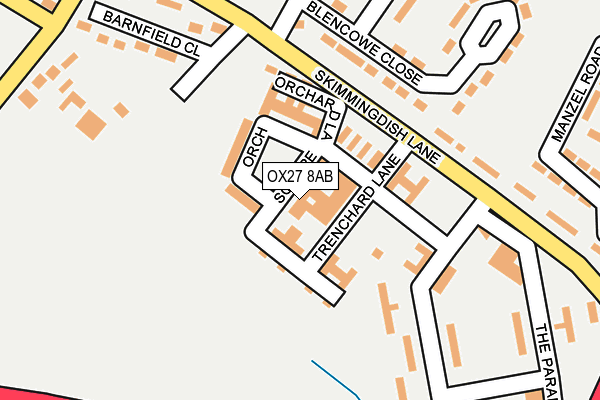 OX27 8AB map - OS OpenMap – Local (Ordnance Survey)