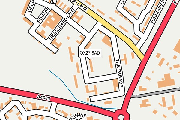 OX27 8AD map - OS OpenMap – Local (Ordnance Survey)