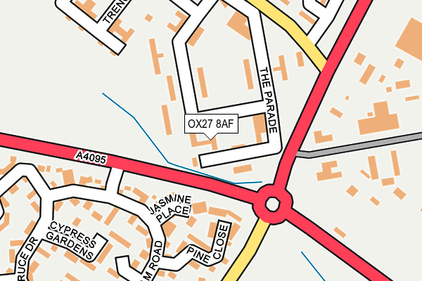 OX27 8AF map - OS OpenMap – Local (Ordnance Survey)