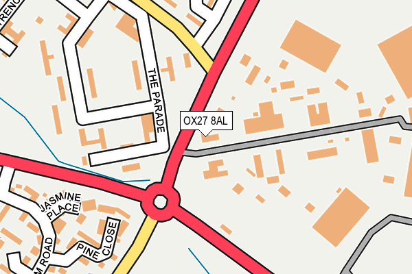 OX27 8AL map - OS OpenMap – Local (Ordnance Survey)