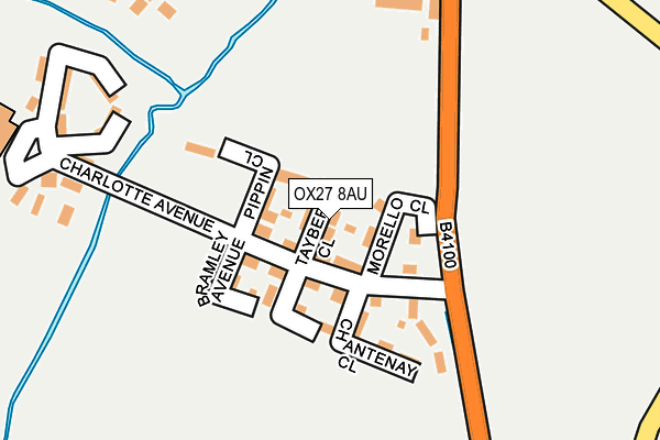 OX27 8AU map - OS OpenMap – Local (Ordnance Survey)