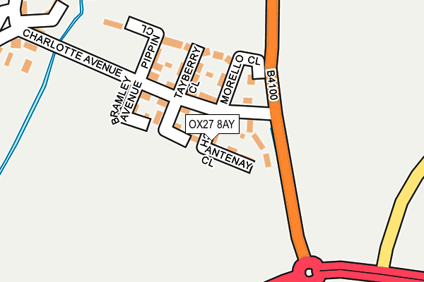 OX27 8AY map - OS OpenMap – Local (Ordnance Survey)