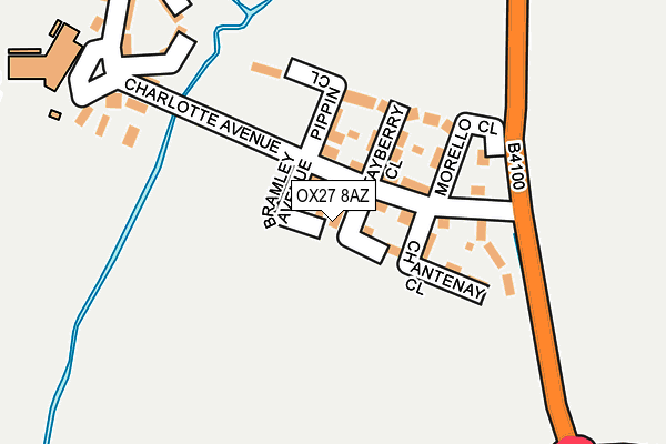 OX27 8AZ map - OS OpenMap – Local (Ordnance Survey)