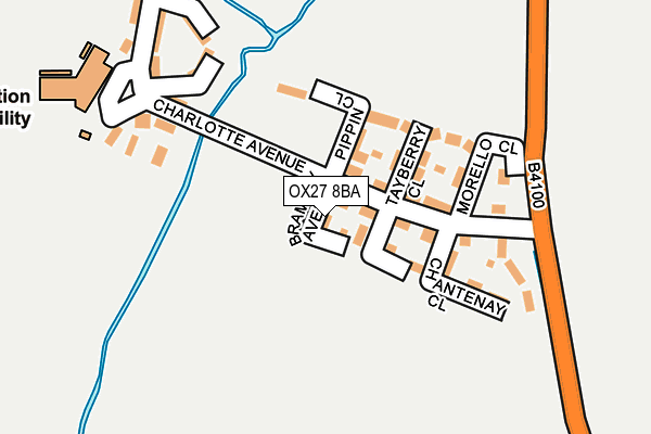 OX27 8BA map - OS OpenMap – Local (Ordnance Survey)