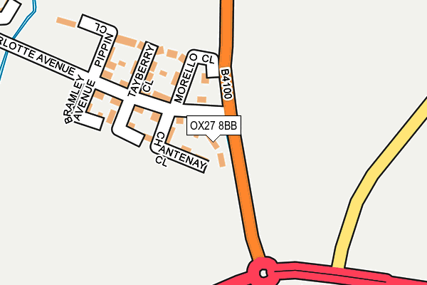 OX27 8BB map - OS OpenMap – Local (Ordnance Survey)