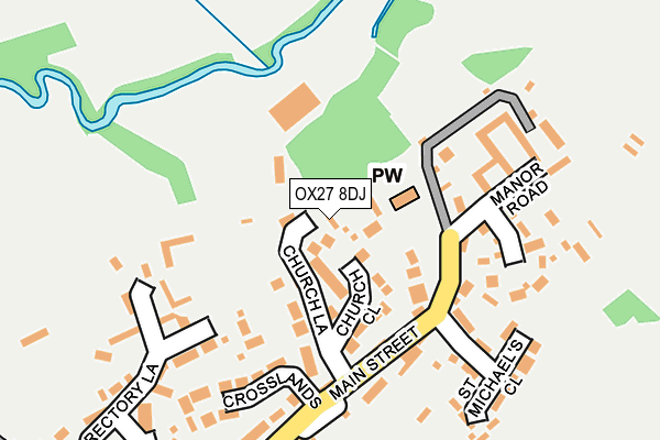 OX27 8DJ map - OS OpenMap – Local (Ordnance Survey)