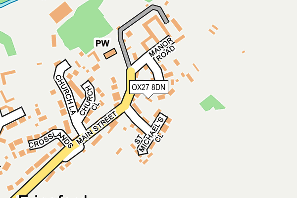 OX27 8DN map - OS OpenMap – Local (Ordnance Survey)