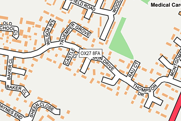 OX27 8FA map - OS OpenMap – Local (Ordnance Survey)