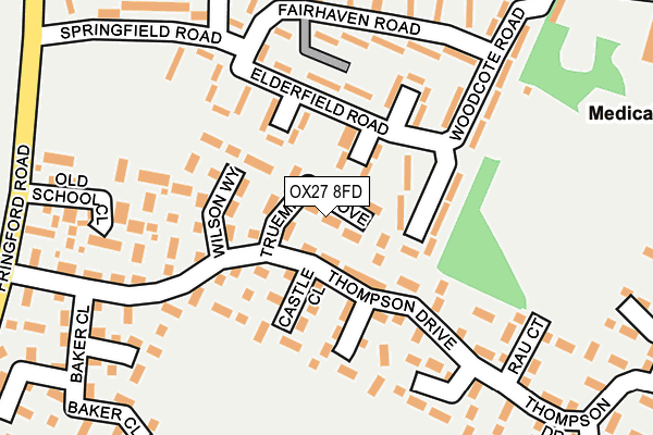 OX27 8FD map - OS OpenMap – Local (Ordnance Survey)