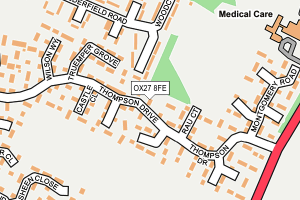 OX27 8FE map - OS OpenMap – Local (Ordnance Survey)