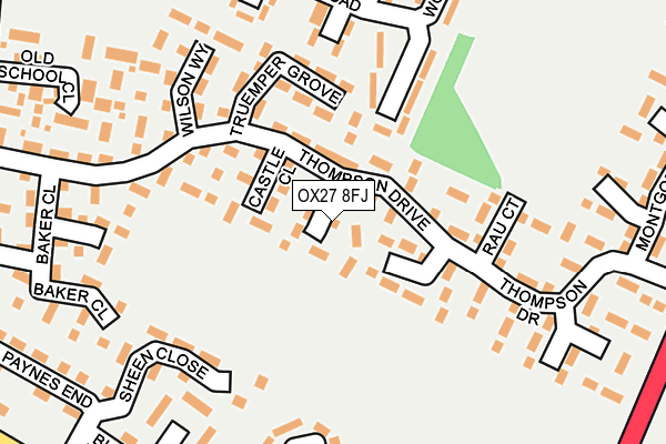 OX27 8FJ map - OS OpenMap – Local (Ordnance Survey)