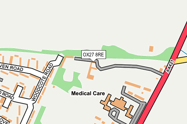 OX27 8RE map - OS OpenMap – Local (Ordnance Survey)