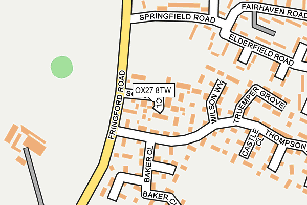 OX27 8TW map - OS OpenMap – Local (Ordnance Survey)