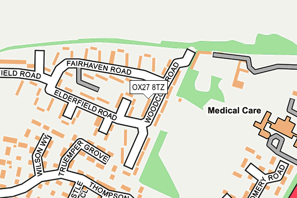 OX27 8TZ map - OS OpenMap – Local (Ordnance Survey)