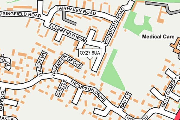 OX27 8UA map - OS OpenMap – Local (Ordnance Survey)