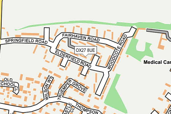 OX27 8UE map - OS OpenMap – Local (Ordnance Survey)