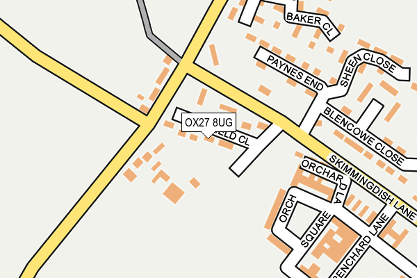 OX27 8UG map - OS OpenMap – Local (Ordnance Survey)