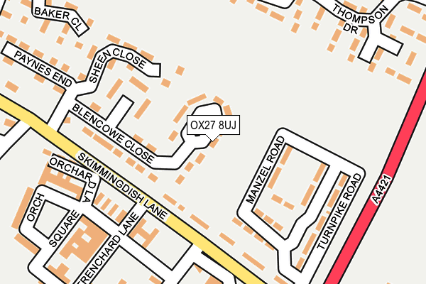 OX27 8UJ map - OS OpenMap – Local (Ordnance Survey)