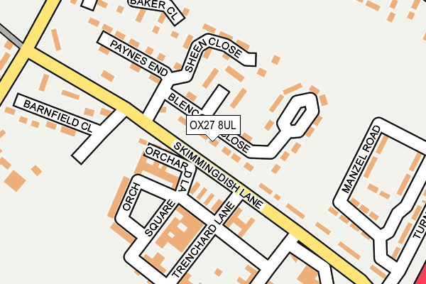 OX27 8UL map - OS OpenMap – Local (Ordnance Survey)