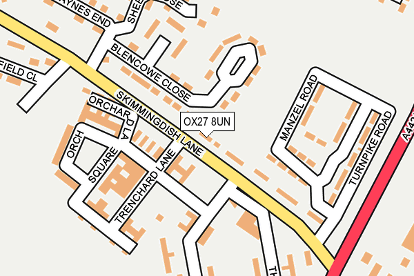 OX27 8UN map - OS OpenMap – Local (Ordnance Survey)