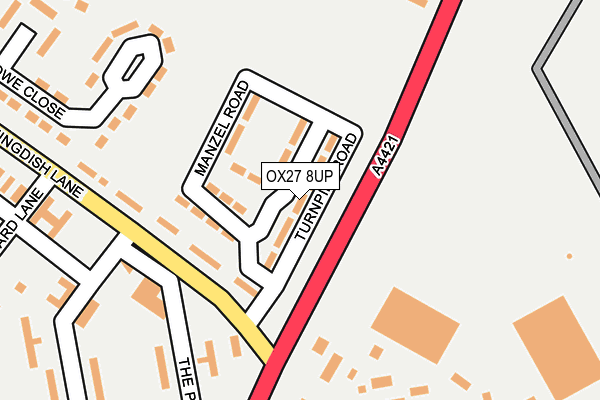 OX27 8UP map - OS OpenMap – Local (Ordnance Survey)