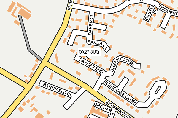 OX27 8UQ map - OS OpenMap – Local (Ordnance Survey)