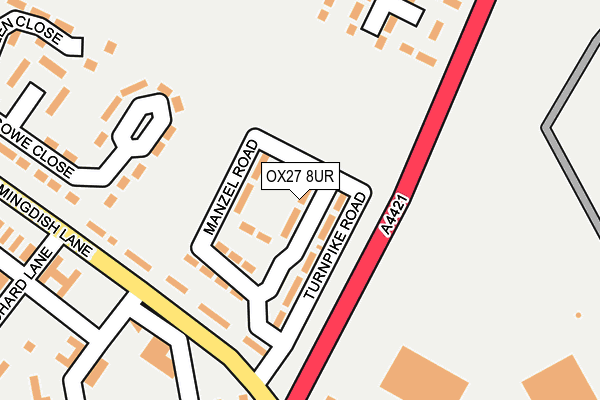 OX27 8UR map - OS OpenMap – Local (Ordnance Survey)