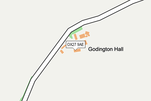 OX27 9AE map - OS OpenMap – Local (Ordnance Survey)