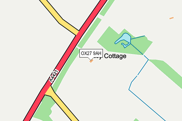 OX27 9AH map - OS OpenMap – Local (Ordnance Survey)