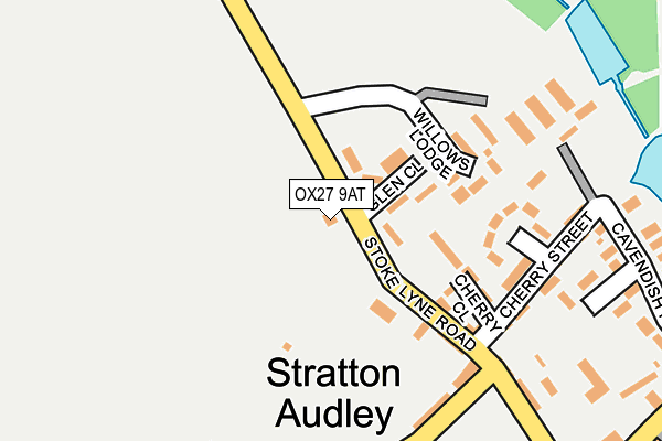 OX27 9AT map - OS OpenMap – Local (Ordnance Survey)