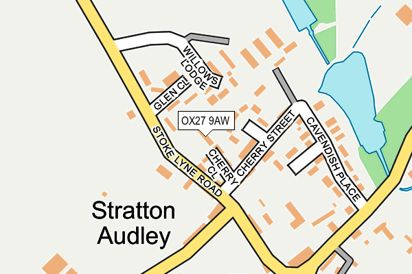 OX27 9AW map - OS OpenMap – Local (Ordnance Survey)