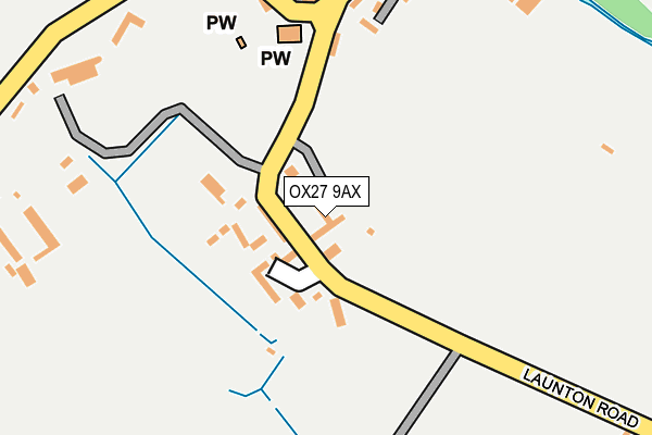 OX27 9AX map - OS OpenMap – Local (Ordnance Survey)