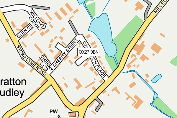 OX27 9BN map - OS OpenMap – Local (Ordnance Survey)