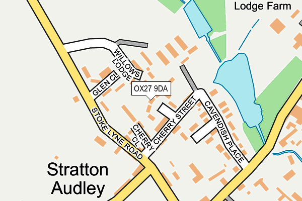 OX27 9DA map - OS OpenMap – Local (Ordnance Survey)