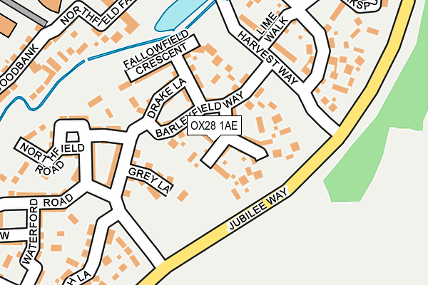 OX28 1AE map - OS OpenMap – Local (Ordnance Survey)