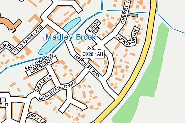 OX28 1AH map - OS OpenMap – Local (Ordnance Survey)
