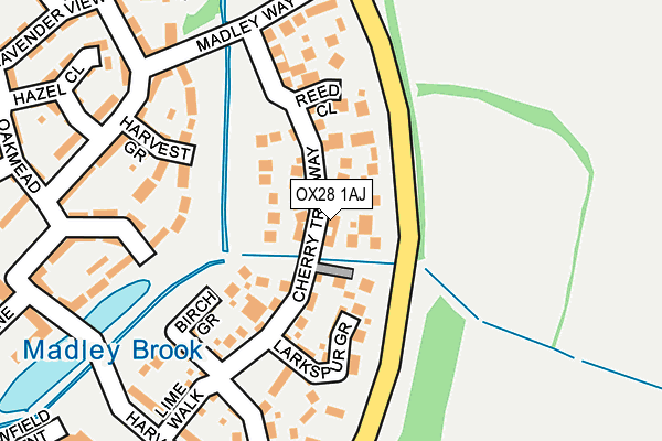 OX28 1AJ map - OS OpenMap – Local (Ordnance Survey)